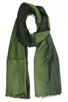COLLEZIONE ALESSANDRO модный шарф "Lonie", градиентного цвета с бахромой по краю, зеленый