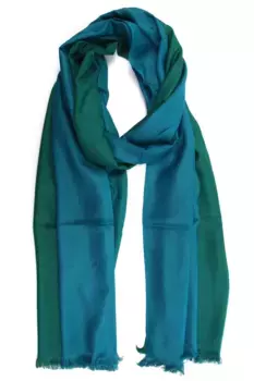 COLLEZIONE ALESSANDRO модный шарф "Lonie", градиентного цвета с бахромой по краю, цвет Petrol