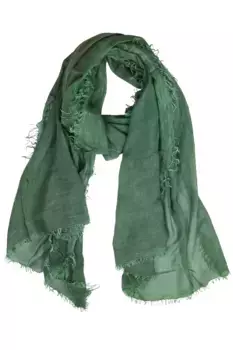COLLEZIONE ALESSANDRO модный шарф "Naida", из натурального материала, производство Италия, зеленый