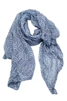 COLLEZIONE ALESSANDRO модный шарф "Ra", с вставкой из шелка, производство Италия, синий