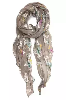 COLLEZIONE ALESSANDRO модный шарф "Верона" с цветочным узором, коричневый