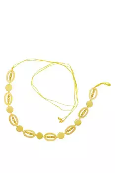 COLLEZIONE ALESSANDRO Поясной ремень "Дровочист", деревянный ремень для связывания, желтый