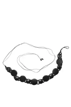 COLLEZIONE ALESSANDRO Поясной ремень "Кокос", деревянный ремень для завязывания, черный