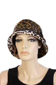 COLLEZIONE ALESSANDRO шапки из искусственного меха "Leoparda", коричневый