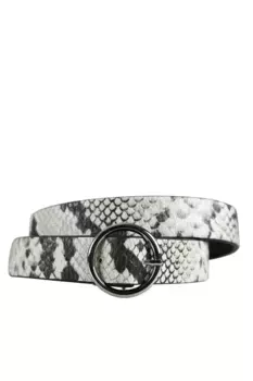 COLLEZIONE ALESSANDRO синтетический ремень "Kleo" с великолепным змеиным принтом, серый