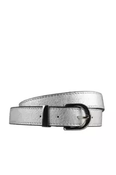 COLLEZIONE ALESSANDRO синтетический ремень "Shiny" из металлизированного материала, серебристый