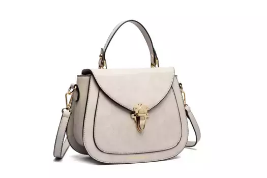 COLLEZIONE ALESSANDRO сумка через плечо "Alessa" с прикрепленным карманом, бежевый