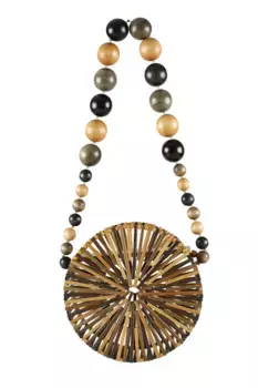 COLLEZIONE ALESSANDRO Сумка через плечо "Панда", полностью выполненная из дерева, коричневый