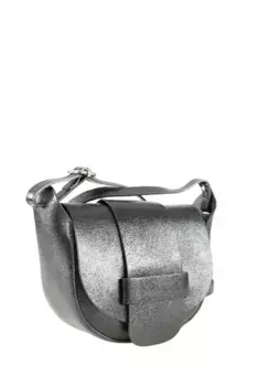 COLLEZIONE ALESSANDRO Сумочка "Blink" из кожи с металлизированной отделкой, черный