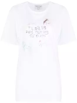 Collina Strada футболка из органического хлопка с графичным принтом, белый