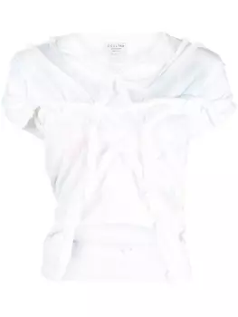 Collina Strada футболка Star с драпировкой, белый