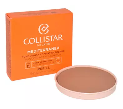 Collistar, Collistar Mediterranea Sun Compact Foundation Spf15, Тональный крем для лица, 02 сменный блок Ischia, 10,5 г