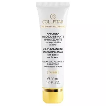 Collistar, Sebum-Balancing Energizing Mask, бодрящая маска для лица, регулирующая секрецию кожного сала, 30 мл