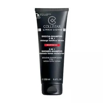 Collistar Uomo 3in1 Shower-Shampoo Cleanses Tones Увлажняет шампунь и гель для душа в одном флаконе 250мл