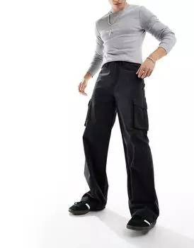 COLLUSION - Брюки карго черного цвета