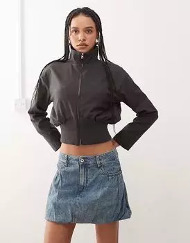 COLLUSION джинсовая мини-юбка с низкой посадкой светлого оттенка