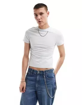 COLLUSION – Голубая укороченная футболка