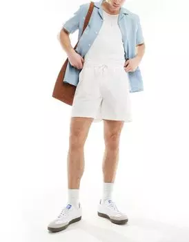 COLLUSION – Короткие льняные пляжные шорты цвета экрю