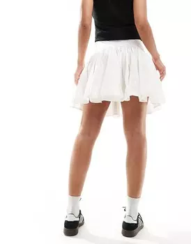 COLLUSION – Летящая мини-юбка из хлопка белого цвета =f