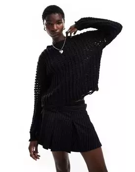 COLLUSION – массивный, тяжелый свитер оверсайз черного цвета