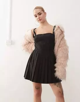 COLLUSION мини-платье с пряжкой черного цвета