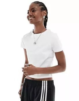 COLLUSION – Облегающая футболка белого цвета