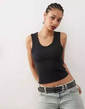 COLLUSION облегающий топ черного цвета