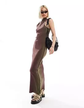 COLLUSION – Платье с цветным воротником-борцовкой и цветным воротником-борцовкой, в стиле мотокросса