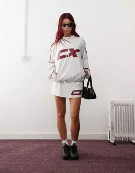 COLLUSION спортивная мини-юбка с низкой посадкой серого цвета