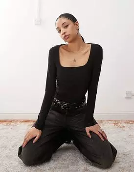 COLLUSION Топ с квадратным вырезом и сборками по бокам (часть комплекта)