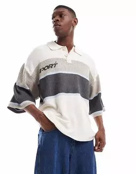 COLLUSION Трикотажная футболка бежевого цвета