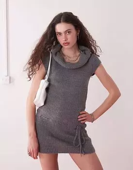 COLLUSION трикотажное мини-платье с высоким воротником