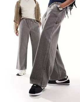 COLLUSION Unisex – джинсовые брюки-карго без шнуровки с черными полосками