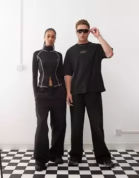 COLLUSION Unisex – Потертые черные джинсы