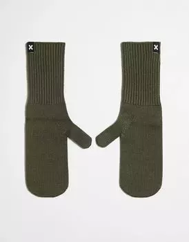 COLLUSION Unisex — Вязаные варежки цвета хаки