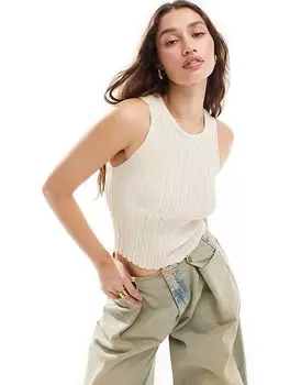 COLLUSION – Вязаная майка желтого цвета