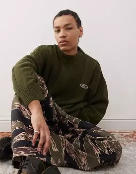 COLLUSION вязаный полосатый джемпер цвета хаки