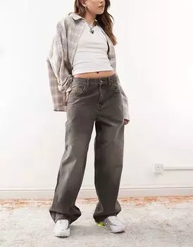 COLLUSION X002 мешковатые джинсы темно-серого цвета