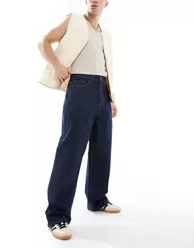 COLLUSION – x014 – Синие джинсы антифит с эффектом потертости