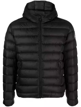Colmar пуховик с капюшоном и нашивкой-логотипом, черный