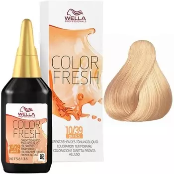 Color Fresh 10/39 Центральный золотисто-платиновый блондин 75 мл, Wella