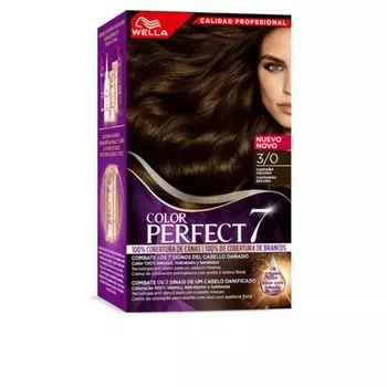 Color Perfect 7 100% Cobertura De Canas #3/0-Marron Oscuro 4 U, Wella