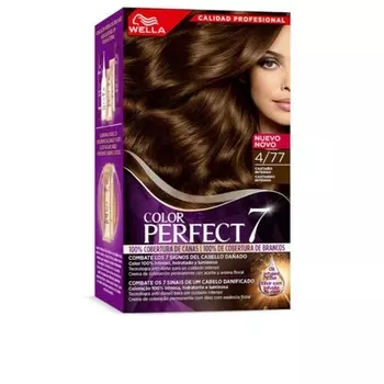 Color Perfect 7 100% покрытие серого #4/77-бархатистый коричневый 4 U, Wella