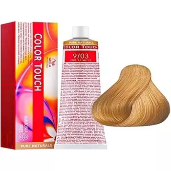 Color Touch Pure Naturals 9/03 Очень светлый блондин/натуральное золото 60 мл, Wella