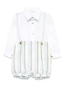 Colorichiari комплект из шортов и рубашки в полоску, зеленый