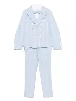 Colorichiari костюм-тройка в полоску, синий
