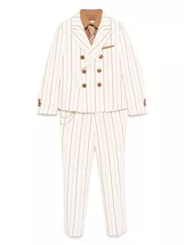 Colorichiari костюм в тонкую полоску, нейтральный цвет