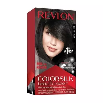 Colorsilk 3D Keratin 11 Мягкая черная краска для волос 130 мл, Revlon