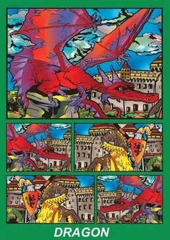 Colorvelvet, бархатная раскраска, Коробочка-Дракон на замке