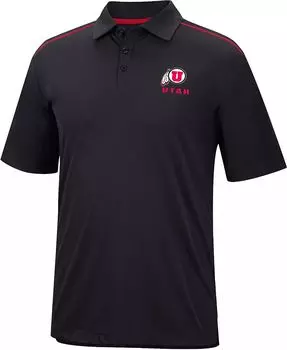 Colosseum Мужская черная футболка-поло Utah Utes